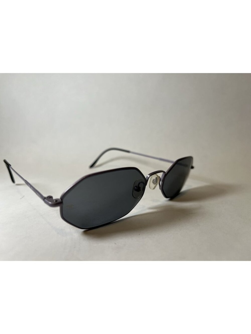 CHANEL 3108 c.520 Purple Metal Geometric Sunglasses Gray Tinted UV400 120mm